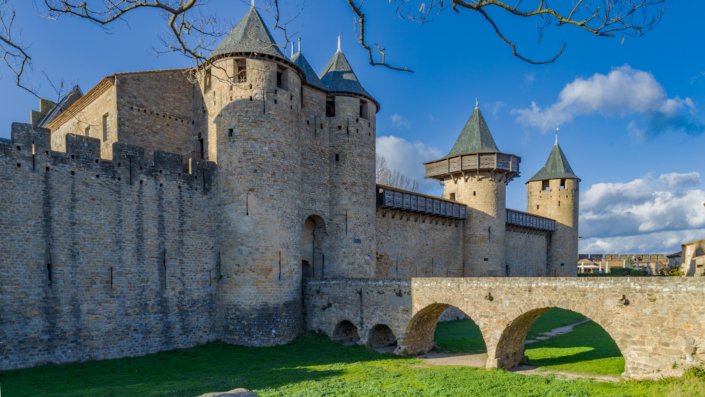 Pont DAcces Chateau Comtal. Carcassonne